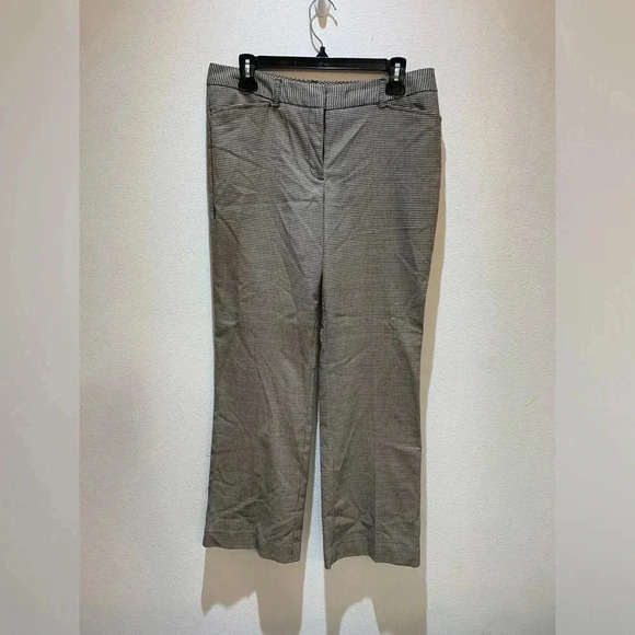 Worthington Women's Plaid Straight Leg Pants Brown Pockets Casual Size 8 - Picture 1 of 9